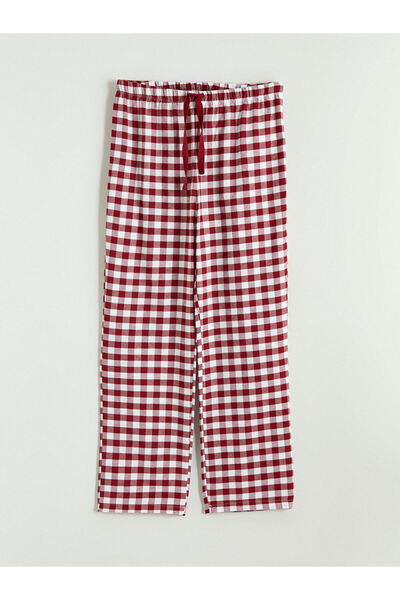 LC Waikiki Peak New Season Elastic Waist Plaid Women's Pajama Bottoms