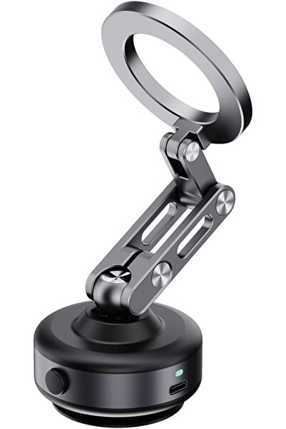 AutoFamily Magnetic Car Phone Holder | 360° Adjustable Dashboard Mount with Strong Lock Base (AF21 - Silver)