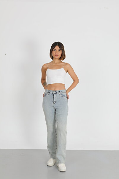 viking's line BUZ MAVİ TNT PALAZZO PANTOLON WİDE LEG JEANS YENİ SEZON 2026