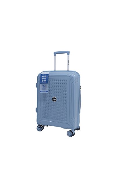Prince Travelling Prince Pro High-Grade PP 8-Wheel Cavaro XL 3-Pc Luggage Set (21”+25”+29”) – Grey Blue, Durable