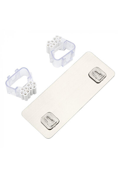 MaffStuff Double Adhesive Holder for Brooms, Mops and Other Utensils 8x8x5 cm – Black/White MaffStuff®