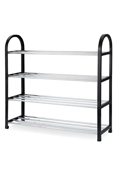 OEM Organizator de pantofi, 4 rafturi, 57 cm, Negru