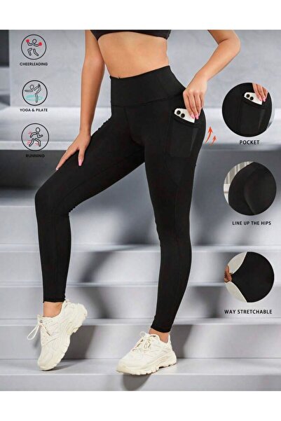 LACKH High Waist,Stretchy,Solid Color Leggings Comfortable Soft Stylish Style for Fitness with Side Pocket # Tights