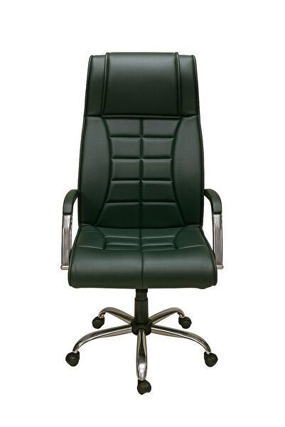 sadık ofis Ergonomik Başlıklı Çalışma Koltuğu – Krom Ayaklı, 360° Döner Teker...