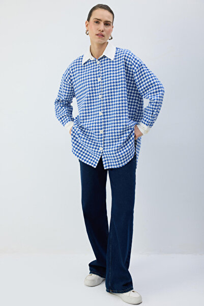 Touché Privé Hawk-Skin Patterned Tweed Shirt