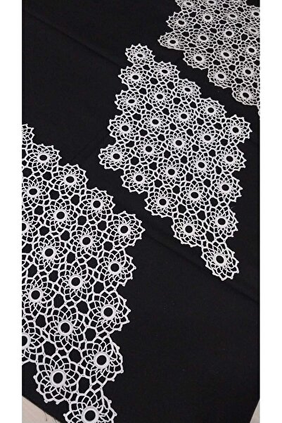 Papatyam 40 X 25 / Knitted with Thread Yarn / 3 Pieces / Coffee Table Cover / New Product / Thread Yarn /