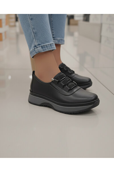 Elit Dues 0420 Black Full Orthopedic Comfortable Transitional Days Women's Shoes