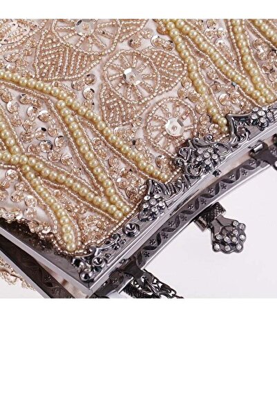 Beauenty Vintage Handmade Beaded Party Evening Clutch Bag