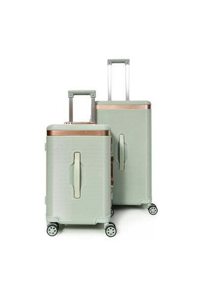 MORANO Modern travel bag made of polycarbonate material, 2 pieces (26/20 Inch)