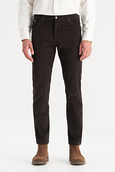 WRANGLER Βαμβακερό παντελόνι Texas εφαρμοστό Slim Fit Stretch Velvet με τσέπες