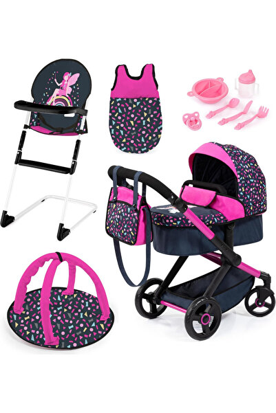 Bayer Complete set for Xeo Deluxe dolls with 2in1 foldable stroller, adjustab...