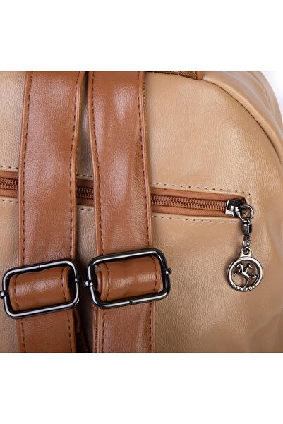 Nas Bag Women's Multi-Compartment Large Size Backpack Sand Tan