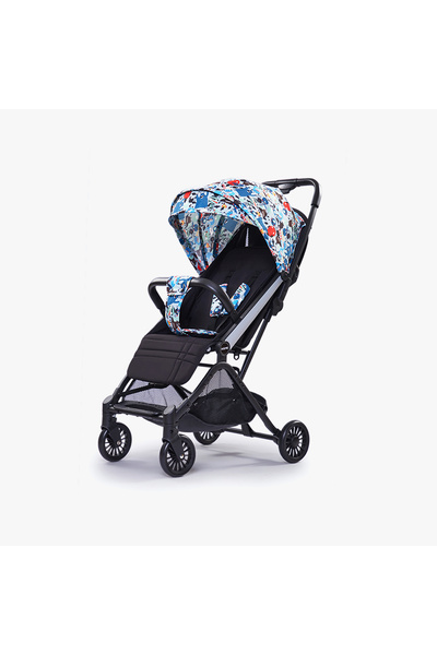 Ominii Lightweight foldable baby stroller with Reclining Seat, Large Canopy & Basket