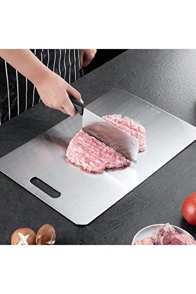 Smart Kitchen Set of 4 stainless steel 304 cutting boards, sizes 20x30cm/23x33cm/40x30cm/45x30cm