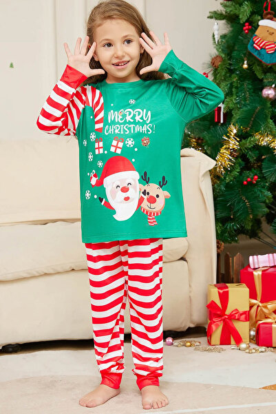 Welike Children's pajamas with Christmas motifs CandyCane