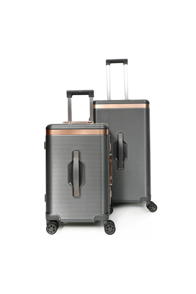 MORANO Modern travel bag made of polycarbonate material, 2 pieces (26/20 Inch)