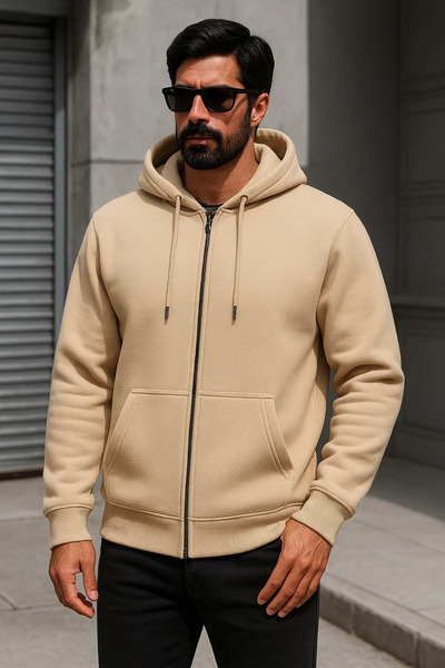 DAMGA JEANS Ανδρικό φούτερ Trend Winter Cream oversized