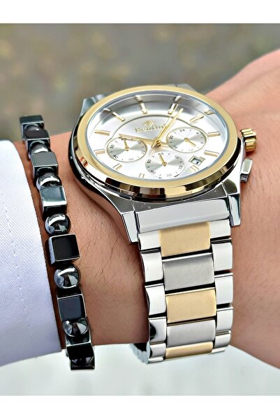 Bentini Men's Wrist Watch – Functional, Steel Band, Waterproof, 2-Year Warranty