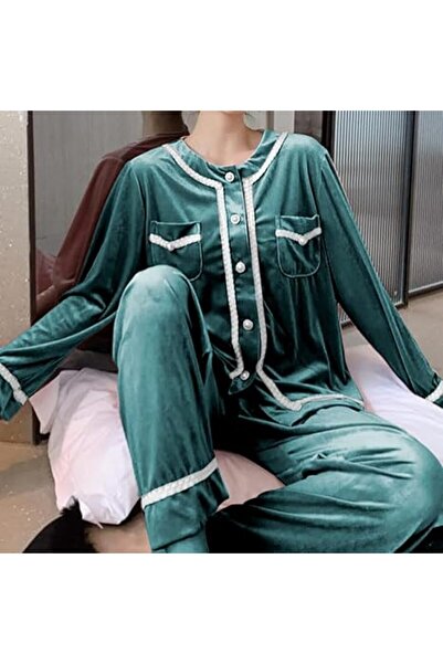 Margoun Women Winter Velvet Pajama Set MG16