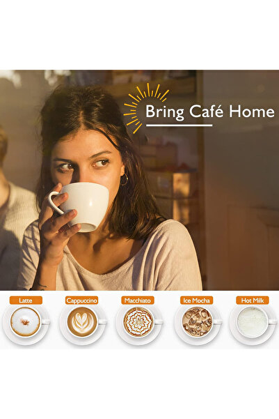 Generic Milk Frother and Steamer, 4-in-1 Electric Coffee Frother, Hot and Cold Milk Steamer（Black）