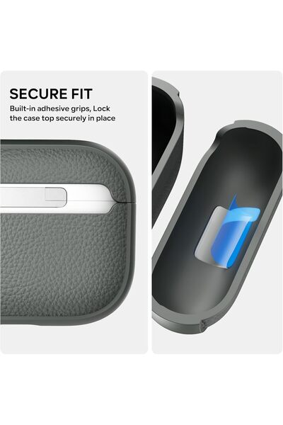 Yelajoy For AirPods Pro 3 Case 2025,Tree Texture Soft TPU Airpods Case,with Hand Strap Cleaner Pen,Gray