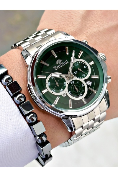 Bentini Men's Wrist Watch – Functional, Steel Band, Waterproof, 2-Year Warranty