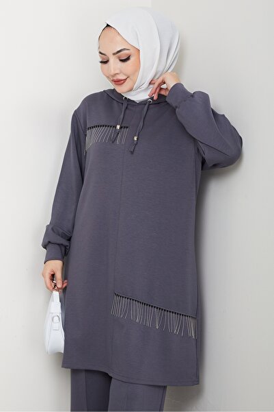 Bestenur Chain Detail Double Suit 1660 - Anthracite