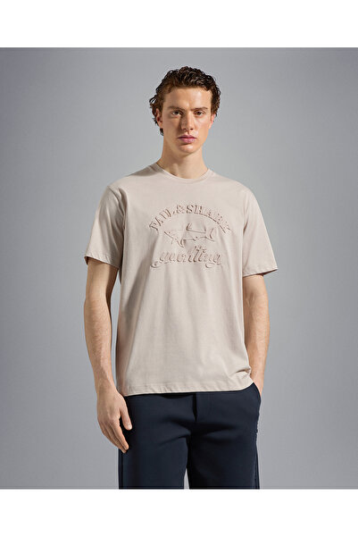 PAUL&SHARK MEN'S KNITTED T-SHIRT C.WCOTTON