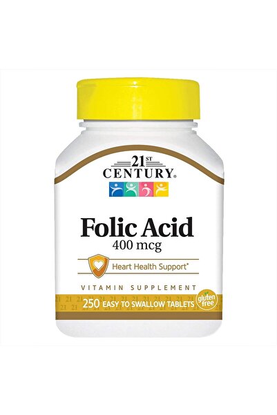 21st Century Folic Acid 400 mcg (Vitamin B9) - 250 Tablets