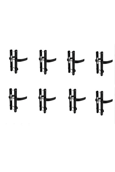 Günalp Pvc Aksesuar مقبض باب ويندوفورم أسود 8 قطع