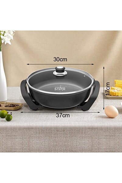 WINNINGSTAR Star Electric Cooking Pot, 5 Heat Levels, ST-9675