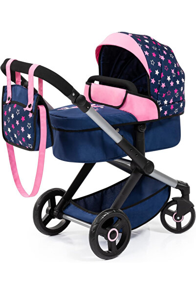 Bayer 2in1 convertible stroller for dolls Xeo Pink Stars with shoulder bag, a...