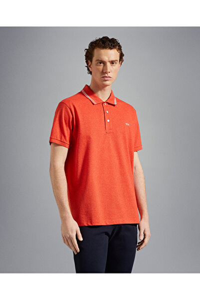 PAUL&SHARK MEN'S KNITTED POLOSHIRT C.WCOTTON