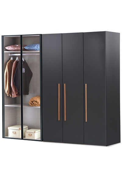 benim odam Loft 5 Kapılı Cam Kapaklı Dolap Genç / Çocuk Odası 504