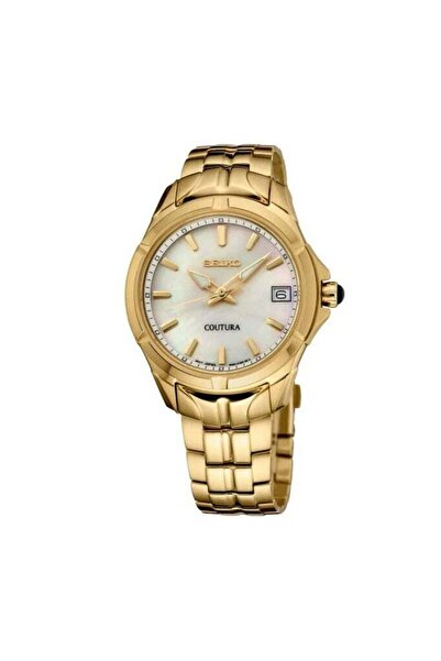 Seiko Coutura Collection Gold Stainless Steel Band Quartz Watch - SUR588