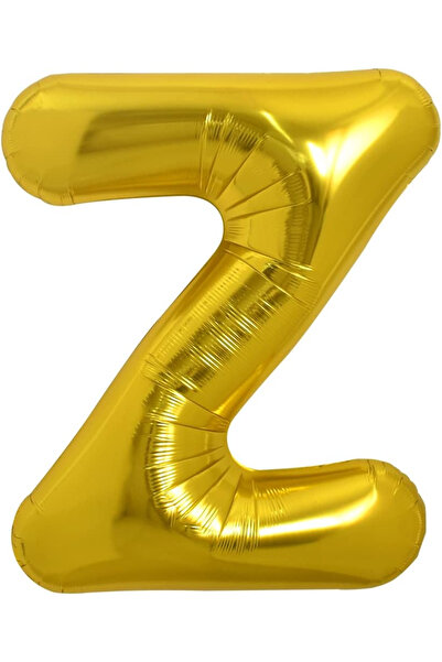BALON DİYARI All Letters Letter Balloon Gold Gold 78cm Large Size