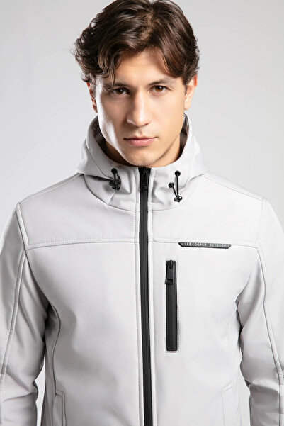 Lee Cooper Regular Fit Hooded Collar Zippered Jacket Men's Jacket 261 Lcm 232001 7101