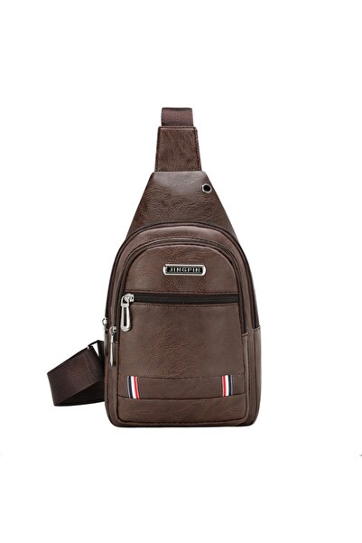 Zen Store BLACK New Fashion Men's PU Leather Crossbody Chest Shoulder Sling Bag (Waterproof)