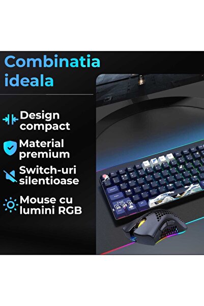 Timebox Gaming Pack: Wireless RGB Mouse (95g) + 75% Hot-Swap Mechanical Keyboard with Screen