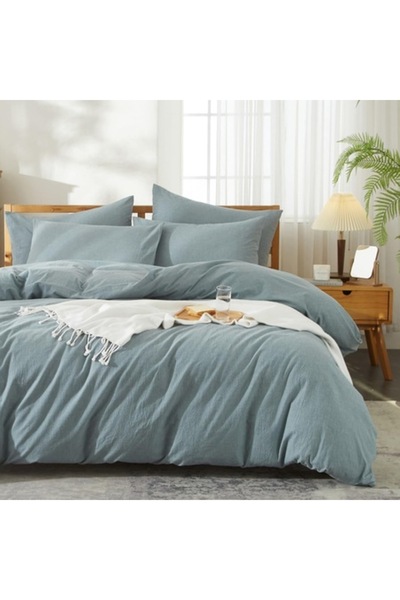 OEM Bed linen set, 240x260 cm, 2 pillowcases 65x65 cm, cotton and linen, multicolor