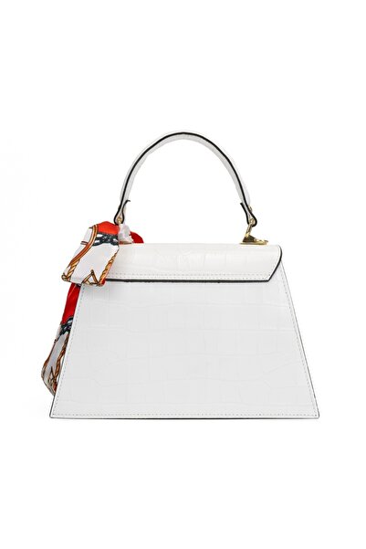 Posete Fagaras Noemi Leather Purse - White, Casual Bag Made of Genuine Leather, Handbag, Bags