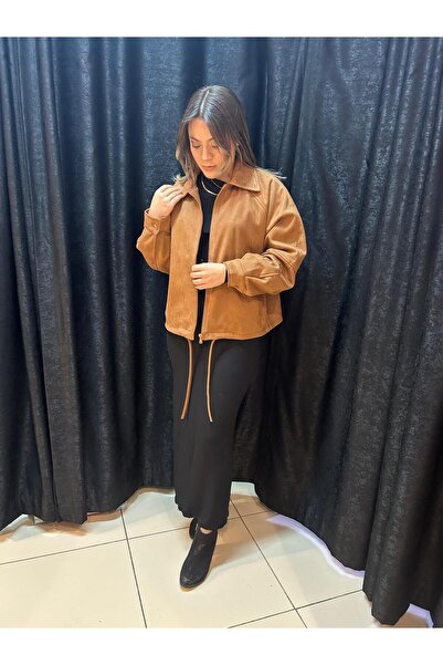 Valeur μπουφάν από σουέντ σε χρώμα καφέ