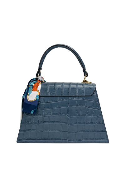 Posete Fagaras Noemi Leather Purse - Light Blue, Casual Bag Made of Genuine Leather, Handbag, Bags