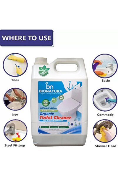 Bionatura Organic Toilet Cleaner & Disinfectant - 5 L, Eco-Friendly, Non-Toxic