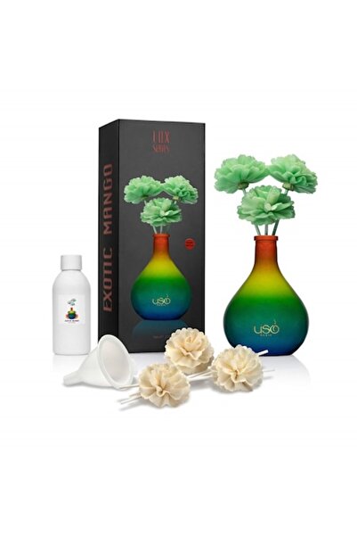 USO Odorizant de cameră cu aromă de mango exotic 150 ml cu vază de sticlă