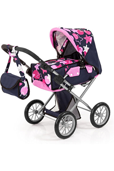 Bayer 2in1 stroller for City Star dolls Hearts and stars with adjustable handle up to 65cm, port