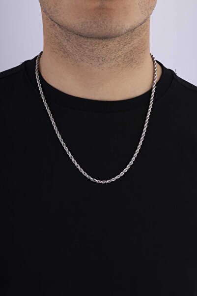 Gümüş Pazarım Classic Twist Model Men's Steel Chain