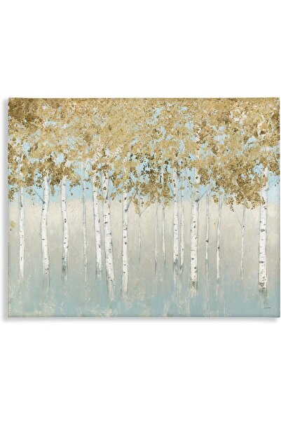 ALAYRA International Abstract Gold Tree Landscape Canvas Wall Art – Multicolo...