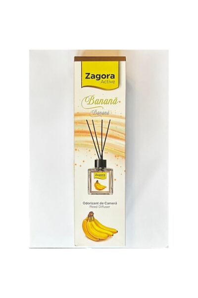 ZAGORA Difuzor de cameră cu bețișoare, 120 ml, aromă de banană