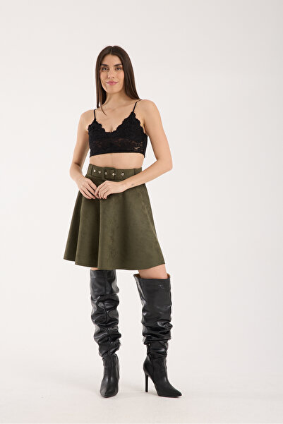 Zula Moda ΜΙΝΙ ΦΟΥΣΤΑ ΜΕ ΛΕΠΤΟΜΕΡΗ ΖΩΝΗ